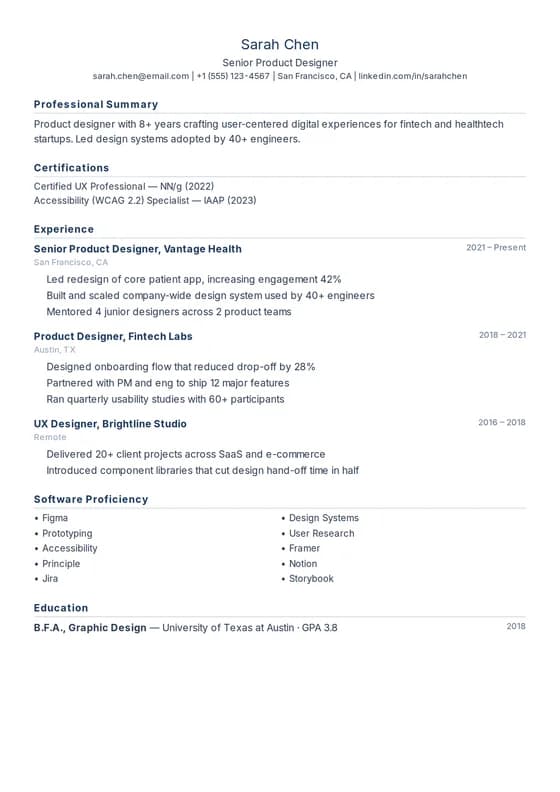 Accountant Resume resume template preview