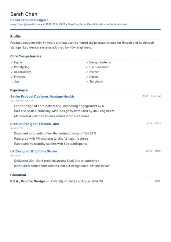 Customer Service resume template preview