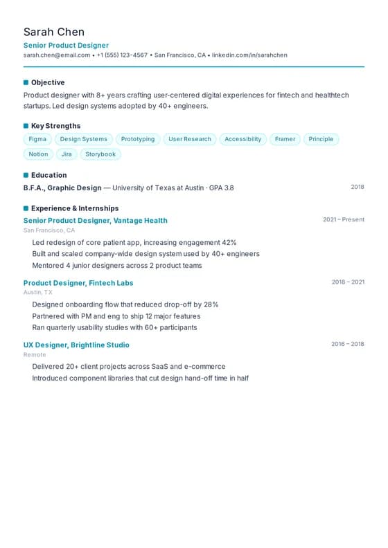 Fresher Resume resume template preview