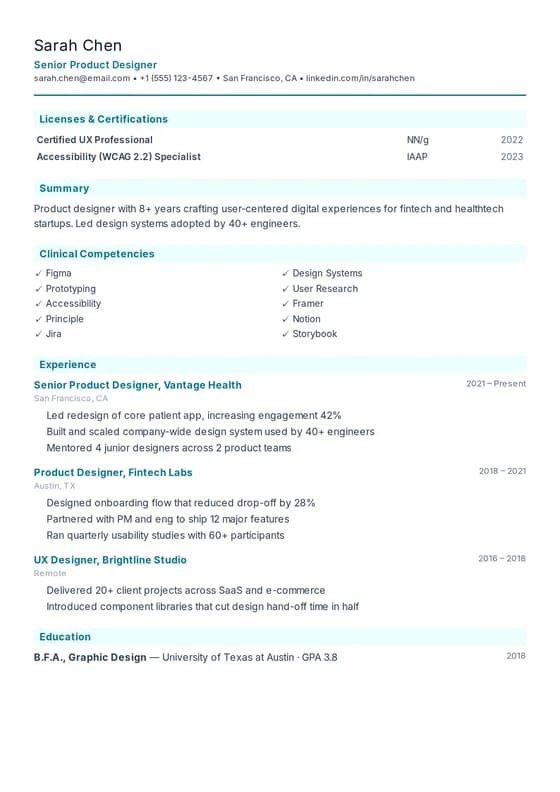 Nurse Resume resume template preview